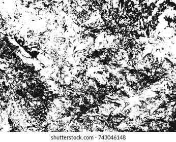 Spotty surface. White, black background.
