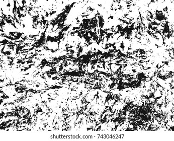 Spotty surface. White, black background.