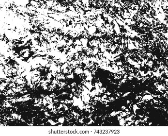 Spotty surface. White, black background.
