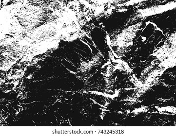 Spotty surface. White, black background.