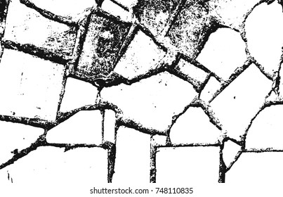 Spotty surface. White and black background.
