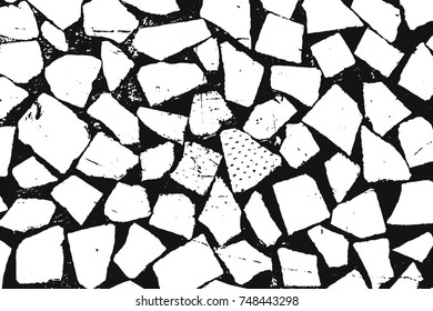 Spotty surface. White and black background.
