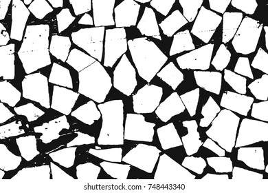 Spotty surface. White and black background.