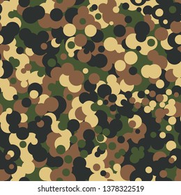Spotty vector seamless camouflage pattern