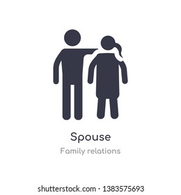 spouse icon. isolated spouse icon vector illustration from family relations collection. editable sing symbol can be use for web site and mobile app
