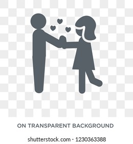 spouse icon. Trendy flat vector spouse icon on transparent background from family relations collection. 