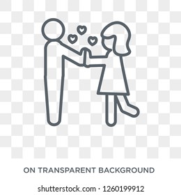 spouse icon. Trendy flat vector spouse icon on transparent background from family relations collection. High quality filled spouse symbol use for web and mobile