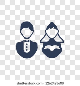 spouse icon. Trendy spouse logo concept on transparent background from Family Relations collection