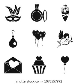 Spouse icons set. Simple set of 9 spouse vector icons for web isolated on white background