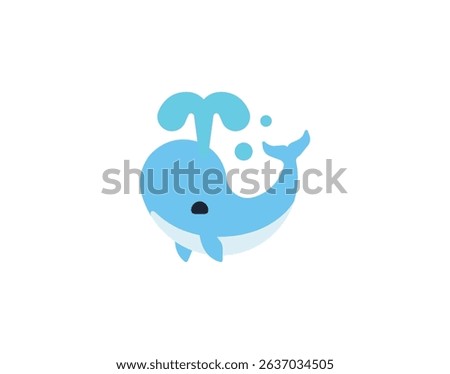 Spouting Whale vector isolated icon. Emoji illustration. Spouting Whale vector emoticon