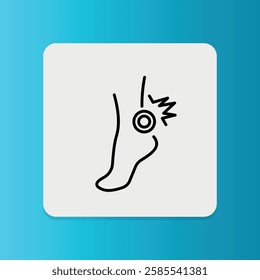 Sprain icon.  Editable stroke. Vector illustration.	
