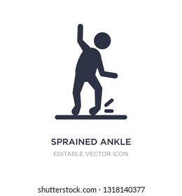 sprained ankle icon on white background. Simple element illustration from Sports concept. sprained ankle icon symbol design.