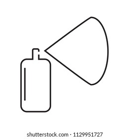 Spray Aerosol Icon Isolated on White Background. Hair Spray Bottle Sign or Hairspray Symbol or Aerosol Deodorant Illustration. Insecticide Container Logo