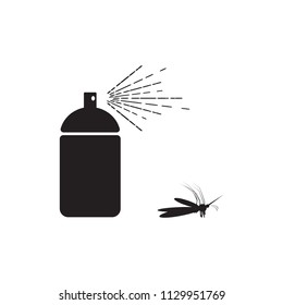 Spray Aerosol Icon Isolated on White Background. Hair Spray Bottle Sign or Hairspray Symbol or Aerosol Deodorant Illustration. Insecticide Container Logo