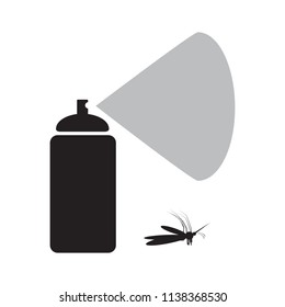 Spray Aerosol Icon Isolated on White Background. Hair Spray Bottle Sign or Hairspray Symbol or Aerosol Deodorant Illustration. Insecticide Container Logo