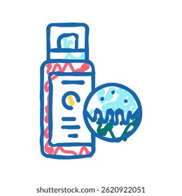 spray for animal wool doodle icon sketch vector. spray for animal wool sign. isolated symbol illustration