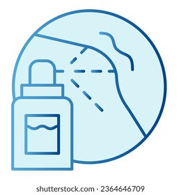 Spray antiperspirant flat icon. Armpit deodorant blue icons in trendy flat style. Underarm deodorant gradient style design, designed for web and app. Eps 10 svg