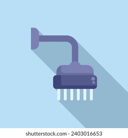 Baño de pulverización cae un vector plano de icono. Cabeza de ducha. baño de belleza