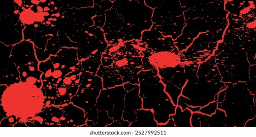 spray black background red paint, spill red paint on black background
