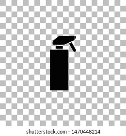 Spray. Black flat icon on a transparent background. Pictogram for your project