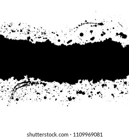 Spray black paint background.Grunge splash banner.