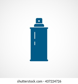Spray Blue Flat Icon On White Background