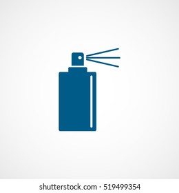 Spray Blue Flat Icon On White Background