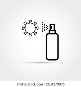 Spray bottle, Anti-bacterial sanitizer vector illustration