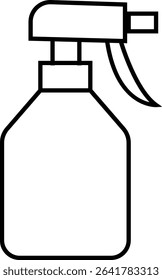 Spray bottle black flat vector icon, Cleaning spray bottle vector silhouette, modern clean and Fresh sanitizing product design, Useful for various applications like household template elements,