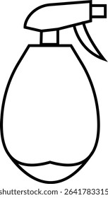 Spray bottle black flat vector icon, Cleaning spray bottle vector silhouette, modern clean and Fresh sanitizing product design, Useful for various applications like household template elements,