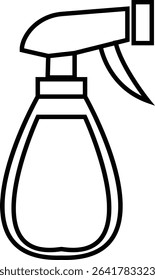 Spray bottle black flat vector icon, Cleaning spray bottle vector silhouette, modern clean and Fresh sanitizing product design, Useful for various applications like household template elements,