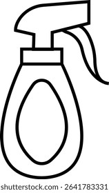 Spray bottle black flat vector icon, Cleaning spray bottle vector silhouette, modern clean and Fresh sanitizing product design, Useful for various applications like household template elements,