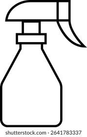 Spray bottle black flat vector icon, Cleaning spray bottle vector silhouette, modern clean and Fresh sanitizing product design, Useful for various applications like household template elements,