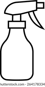 Spray bottle black flat vector icon, Cleaning spray bottle vector silhouette, modern clean and Fresh sanitizing product design, Useful for various applications like household template elements,