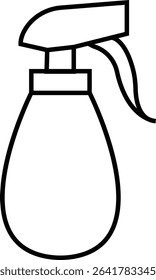 Spray bottle black flat vector icon, Cleaning spray bottle vector silhouette, modern clean and Fresh sanitizing product design, Useful for various applications like household template elements,