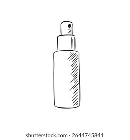 Una botella de spray en línea negra. 