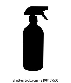 spray bottle black vector eps 