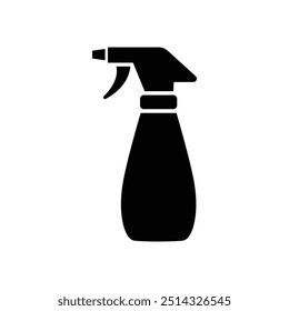 Spray bottle black and white flat vector icon design. Spray bottle symbol and clip art design