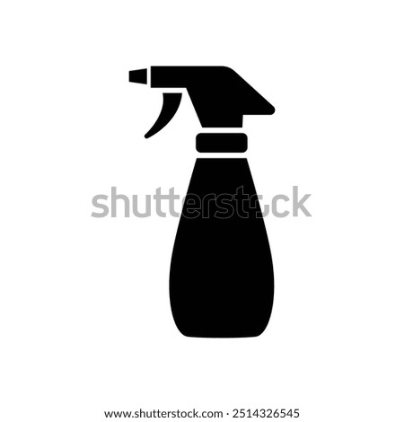 Spray bottle black and white flat vector icon design. Spray bottle symbol and clip art design