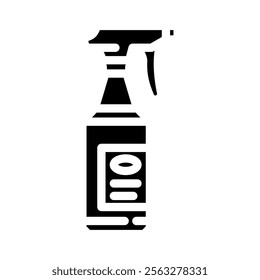 spray bottle bleach glyph icon vector. spray bottle bleach sign. isolated symbol illustration