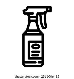 spray bottle bleach line icon vector. spray bottle bleach sign. isolated contour symbol black illustration