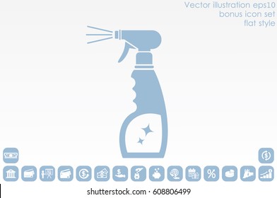 Spray Bottle Of Cleaning Icon Vector