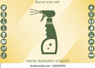 spray bottle of cleaning icon vector