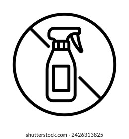 spray bottle, cleaning bottle, no spray icon	