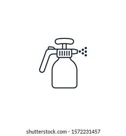 Spray bottle creative icon. line simple illustration. From gardening icons collection. Isolated Spray bottle sign on white background