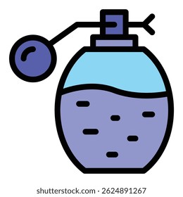 Spray bottle deodorant icon. Outline Spray bottle deodorant vector icon for web design isolated on white background color flat