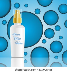 Spray bottle design  Coenzym Q10  formula vector eps 10