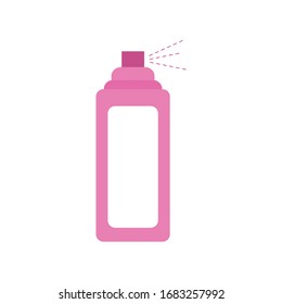 spray bottle flat style icon design, Cleaning service wash home hygiene equipment domestic interior housework and housekeeping theme Vector illustration