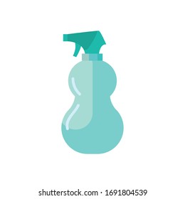 spray bottle flat style icon design, Cleaning service wash home hygiene equipment domestic interior housework and housekeeping theme Vector illustration