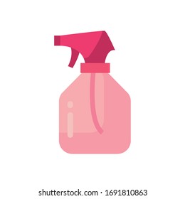 spray bottle flat style icon design, Cleaning service wash home hygiene equipment domestic interior housework and housekeeping theme Vector illustration